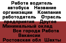 Работа водитель автобуса › Название организации ­ Компания-работодатель › Отрасль предприятия ­ Другое › Минимальный оклад ­ 45 000 - Все города Работа » Вакансии   . Ростовская обл.,Шахты г.